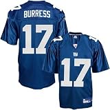 Reebok NFL Equipment New York Giants #17 Plaxico Burress Navy Blue Youth Replica Football Jersey