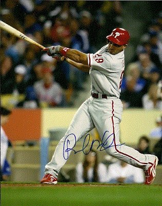 Autographed/Hand Signed Raul Ibanez 8x10 Photo Philadelphia Phillies