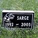Custom Personalized Black Granite Pet Memorial Stone