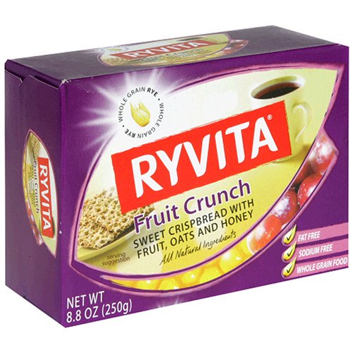 Ryvita Fruit Crunch, Sweet Crispbread with Fruit, Oats and Honey, 8.8-Ounce Boxes (Pack of... by Honey