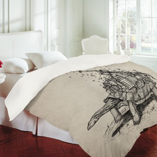 DENY Designs Brandon Dover Tortoise Town Duvet Cover, Queen