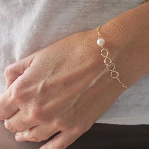 Double Infinity Bracelet for Sisters, Card Set, 14kt Gold Plating (6 Inches)