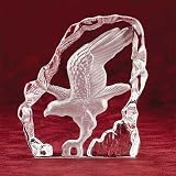 Clear Glass Carved Eagle