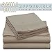 Anili Mili's Triple Stitch Embroidery Affordable 4 PC Bed Sheet Set - Queen Size, Tan Cream