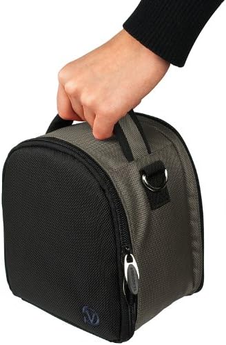 Grey Slim Holster Camera Bag, Lightweight, Protective Carrying Case with Extra Accessory Compartment For Panasonic Lumix DMC-G3 Lumix DMC-GF2 Lumix DMC-GF3 Lumix DMC-GF3X Lumix DMC-GH2 Lumix DMC-FZ40 Lumix DMC-FZ47 Lumix DMC-FZ100 Lumix DMC-FZ150 Point and Shoot Digital Camera