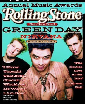 Rolling Stone Cover of Green Day / Rolling Stone Magazine Vol. 700, January 26, 1995, Art Print by Dan Winters