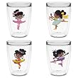 Beautiful Ballerinas (AFR) 16 oz Insulated Beverage Tumblers Set, Clear (4 designs)