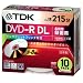 TDK 録画用 DVD-R DL CPRM対応 8倍速 ホワイトプリンタブル 5mmスリムケース 10枚パック DVD-R215DPWX10N