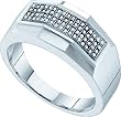 0.20CTW DIAMOND MICRO PAVE MENS BAND Size 10