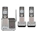 AT&T CL81301 DECT 6.0 Cordless Phone, Silver/Grey, 3 Handsets