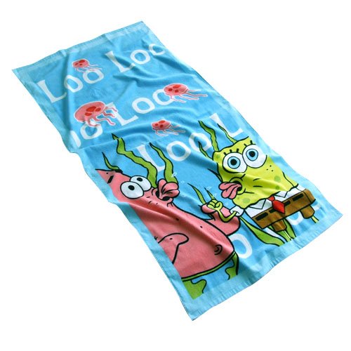 Childrens Toyshop  Spielwaren : Sponge Bob Schwammkopf Badetuch Spongebob