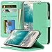 Galaxy S4 Case,By Ailun(TM),Samsung Galaxy i9500 Wallet Case,Card Holder Case,Premium PU Leather,Flip Case Cover[Mint Green]