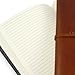 American-Made Classic Leather Writing Journal with Wood Bookmark, Refillable 5x8, 224 Lined Pages (Taupe Brown with Umbrella Icon)
