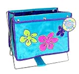 Girl`s Magazine Rack with Flowers - Blue