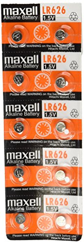 1 of Maxell Watch Battery Button Cell LR626 AG4 Pack of 10 Batteries