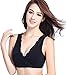CAKYE® Lace Nursing Bra Sleep Tank for Maternity and Breastfeeding (Small/34B-DD, Black)
