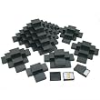 100 Black Stripe Cotton Filled Jewelry Gift Boxes 2 1/8"