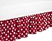 Sweet Jojo Designs Red and White Polka Dot Ladybug Queen Bed Skirt
