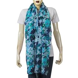 Fashion Wrap Scarves in Printed Wool & Blend Silk 72 x 27 inches