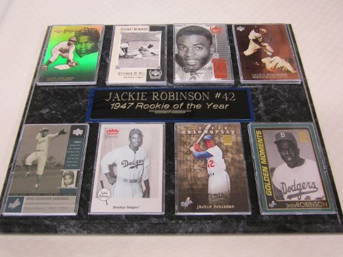 Brooklyn Dodgers Jackie Robinson 8 Card Plaque