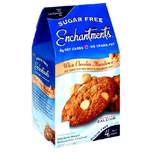 Lite Harvest Sugar-Free Cookies, White Chocolate Macadamia, 6-Ounce Packages (Pack of 6) by Lite Harvest