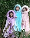 Boutique Hooded Velvet Cape with Boa, Child Size