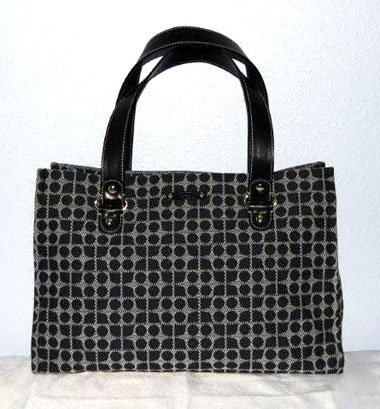 Travel Gear Bag Kate Spade Dot Noel Medium Shopper Bag Tote Black