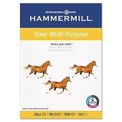 Hammermill Fore MP Copy/Laser/Inkjet Paper, 96 Brightness, 20lb, A4 Size 210mm x 297mm (8-3/10" x 11-7/10"), 500 Sheets (10303-6)