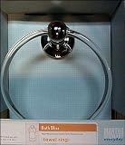 Silver and Clear Plastic Wall Mounted Towel Ring