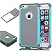 iPhone 6 Case, Lumsing Hybrid High Impact Double Layer Armor Defender Case Protective Cover for Apple iPhone 6 (4.7 inch Screen) with Screen Protector (X-Mint Green-Grey)