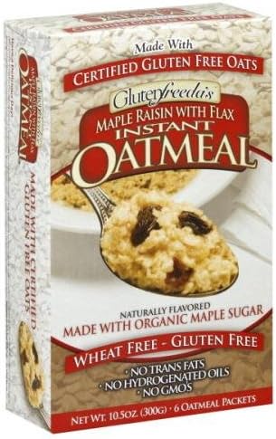 GlutenFreeda Maple Raisin Instant Oatmeal, 10.5 Ounce -- 8 per case.