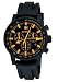 Wenger Men's 70893 Swiss Raid Commando Orange-Accent Black Rubber Strap Watch