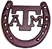 Cast Iron Texas A & M Horseshoe Lucky Horse Shoe. Gig Em Aggies A and M