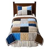 Circo® Color Block Quilt - Brown/Blue (Twin)