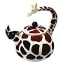 Animal Kettle 2.8 Quart Whistling Enamel on Steel Giraffe Tea Kettle
