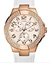 GUESS White Leather Strap Watch