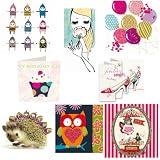 Greeting cards collection. Sugar and Spice - 8 birthday cards for teenage girls