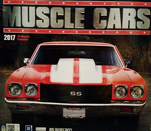 18-Month 2017 Muscle Cars Wall Calendar
