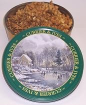 Scott's Cakes Glazed Nut Combo Macadamia Nut, Cashew, and Walnut in a Large Homestead Tin