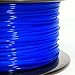 Gizmo Dorks 3mm (2.85mm) PLA Filament 1kg / 2.2lb for 3D Printers, Translucent Blue