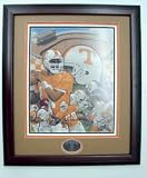 Tennessee Volunteers - Back to Back and Then Some Framed Autographed Lithograph By Joe Belt From