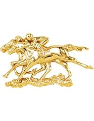 Down to the Wire Dual Pendant and Brooch in 14k Yellow Gold