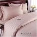 ELEGANCE Egyptian Cotton 500 Thread Count 3 - Pc Sateen Stripe Duvet Cover Blush Full.