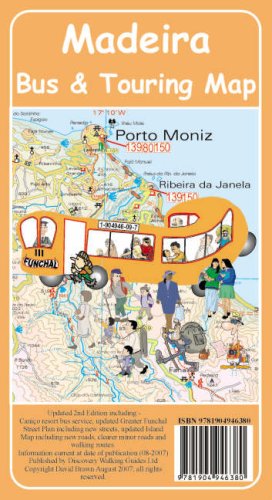 City Travel Guides Discounted  Books : Madeira Bus and Touring Map