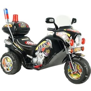 Hl889 Black Harley Style Battery Operated Bike - Black