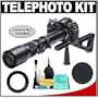 Phoenix 500mm Telephoto Lens with 2x Teleconverter (=1000mm) + Stedi-Stock Shoulder Brace Kit for Canon EOS 7D, 5D, 60D, 50D, Rebel T3, T3i, T2i, T1i, XS Digital SLR Cameras