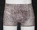 Snakeskin Print Fitted Pouch Swim Shorts