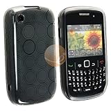 TPU Rubber Skin Case for Blackberry Curve 8520, Clear Smoke Concentric Circ ....