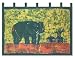 Batik wall hanging, 'Proud African Elephant'