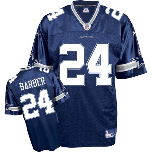 Men's Marion Barber #24 Dallas Cowboys Premier EQT Replithentic Jersey by Reebok (Navy-White)(Size=XX-LARGE)